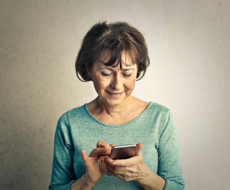 Illustration of Reverse Mortgage Scams — an older adult holding a smartphone