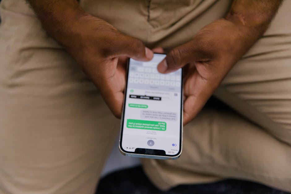 Illustration of Sextortion Scams — an online conversation on a smartphone